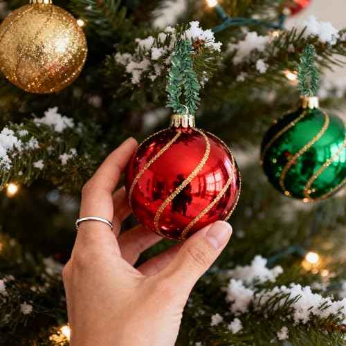 codree 150 Pcs Christmas Artificial Pine Wire Hangers, 4 Inch Flexible Pine Needles Decorative Twist Ties, Faux Pines Stems Christmas Ornament Garland Hooks for Xmas Tree Wreath Holiday Party Decor