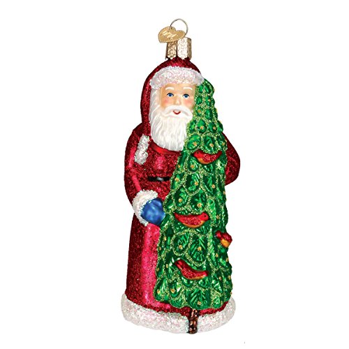 Old World Christmas Santa with Calling Birds Tree Ornament - Hand-Painted Holiday Decor