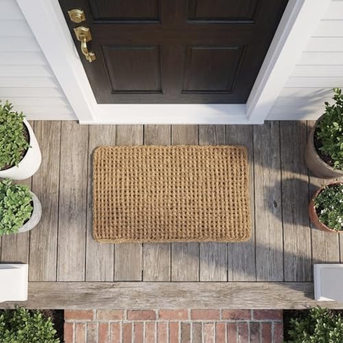 Outdoor Coir Doormat 22x36 Inches Dragon Weave Entry Rug for Indoor & Outdoor Use - Variation 1'10" x 3'