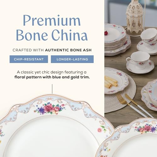 Joseph Sedgh Collection Romantic Bloom Bone China Dinnerware Set - 20 Piece Service for 4