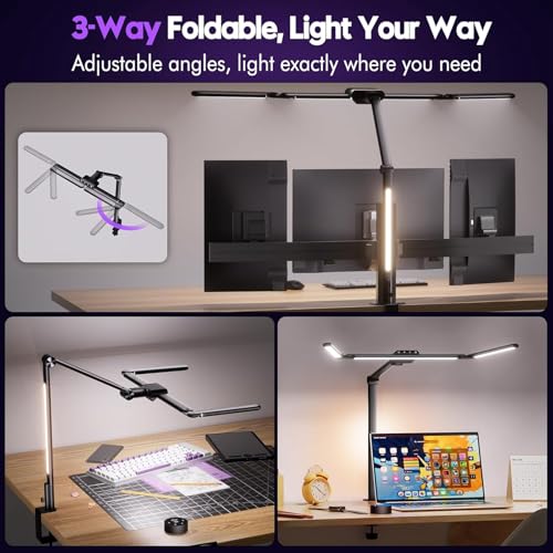 Quntis 32.3" Eye Care Architect Desk Lamps with Clamp for Office Home