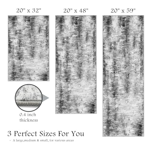 Tritard Upgrade Non Slip Kitchen Rugs Sets of 3 Washable Mats for