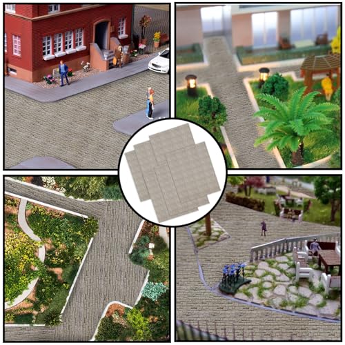 Warmtree 6-Pack Village Road Snow Mat Set for Christmas Village Decor