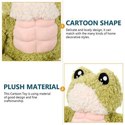 Babys 1PCS Cute 3D Muscle Frog Plush Toy,Soft Stuffed Frog Animal Dolls Kawaii Frog Hugging Pillow for Kids Children Xmas Birthday Plushes