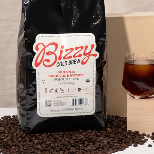 Organic Cold Brew Coffee Beans - Smooth & Sweet Blend, 80 Ounce Pack