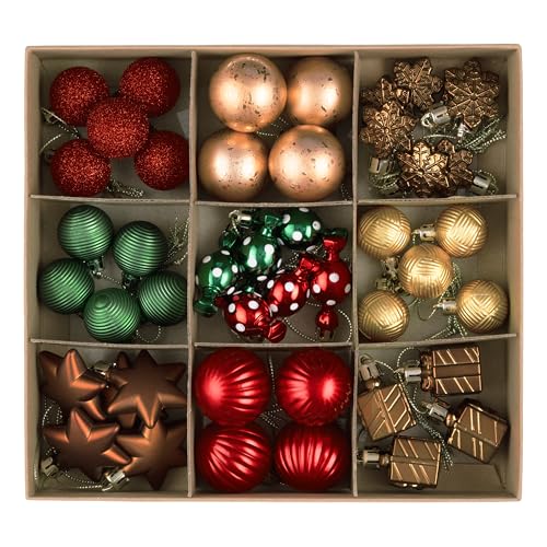 Gingerbread Christmas Ornaments Set 45pcs Mini Tree Decorations by DecorbyHannah