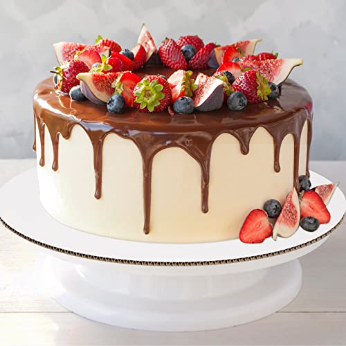Sudaya 50 Pack 10 Inch Round Cake Boards - Food Grade Disposable White Cardboard Cake Circles