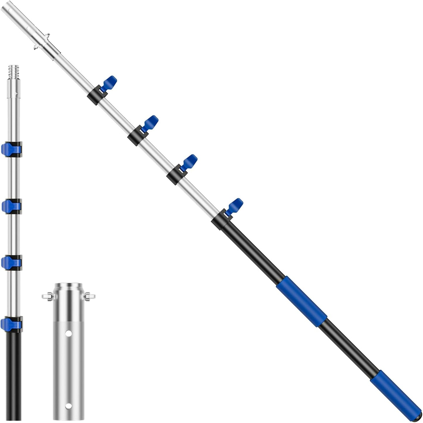 Skiennix Telescopic Pool Pole - 16FT Heavy Duty Aluminum Extension Tool for Cleaning Accessories