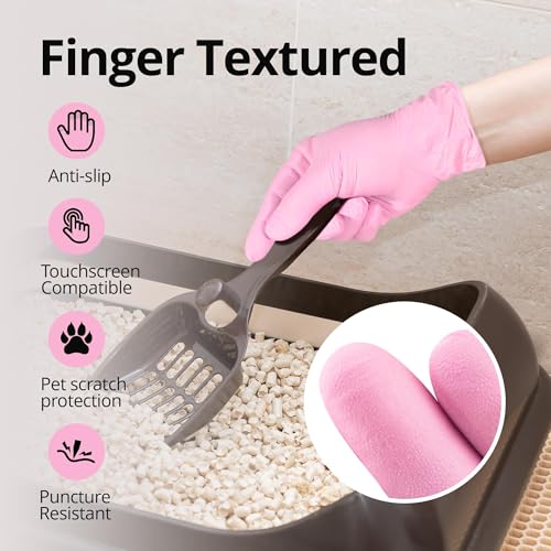 SwiftGrip Pink Nitrile Disposable Gloves Small 3-Mil Case of 1000 - Latex-Free, Food Safe