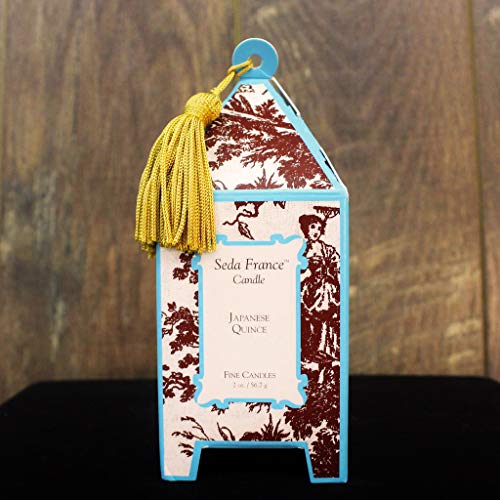 Seda France Japanese Quince Candle - Peach Scent, 10 oz, Long Burn Time