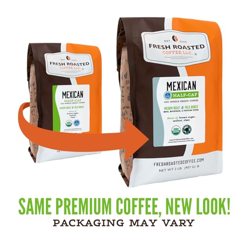 Half-Caf Organic Mexican Water-Processed Whole Bean Coffee 5 lb - Variation of THIS listing