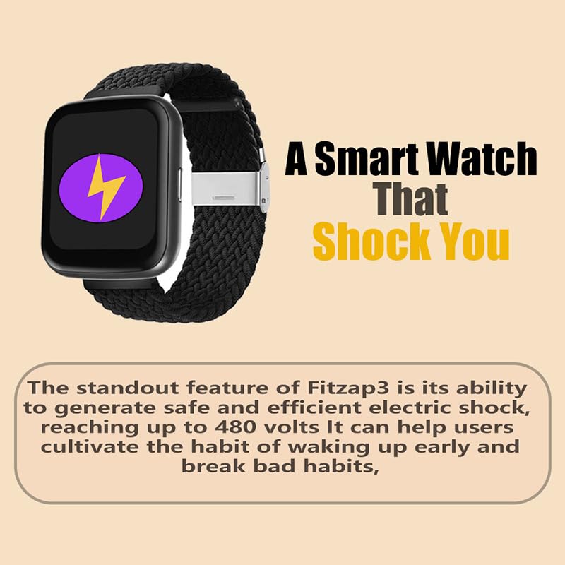 Electric Shock Alarm Clock for Heavy Sleepers - Wearable Silent Shock Pulse with Touch Screen