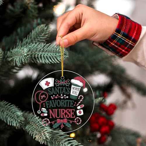 Nurse Christmas Ornament Gifts Stocking Stuffers for Women Practitioner Gifts for Women Funny Nurse Gift for Christmas Decor School Graduation Gift