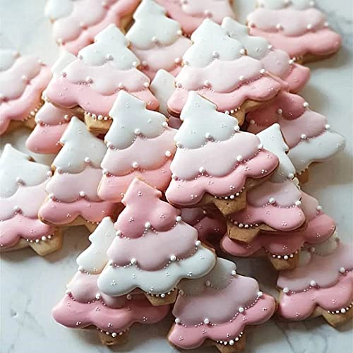 Christmas Tree Cookie Cutter Set (3 Pieces) with Recipe Booklet – Trees Variation – Stainless Steel