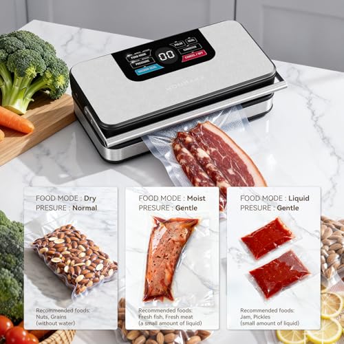 WONMAKE Silver 95kPa Food Vacuum Sealer Machine 10-in-1