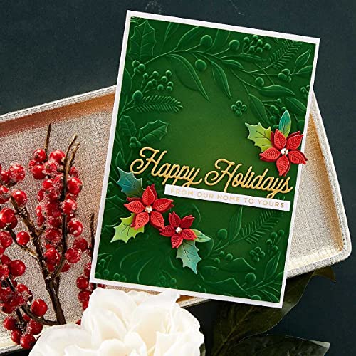 Spellbinders Holiday Floral Swag 3D Embossing Folder (E3D-041) Christmas Collection