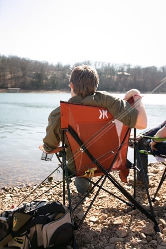 Kijaro Dual Lock Camping Chair - Victoria Desert Orange, Portable & Heavy Duty