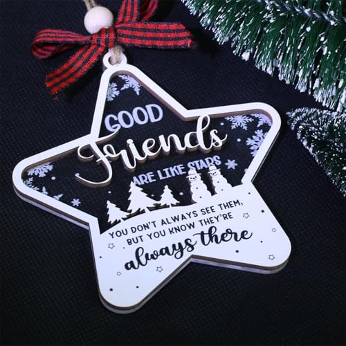 HANATOCA Star Friends Friendship Christmas Ornament for Women - Bestie Gift
