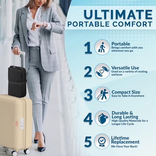 ComfiLife Compact Travel Seat Cushion with ErgoGel for Airplanes & Outdoors