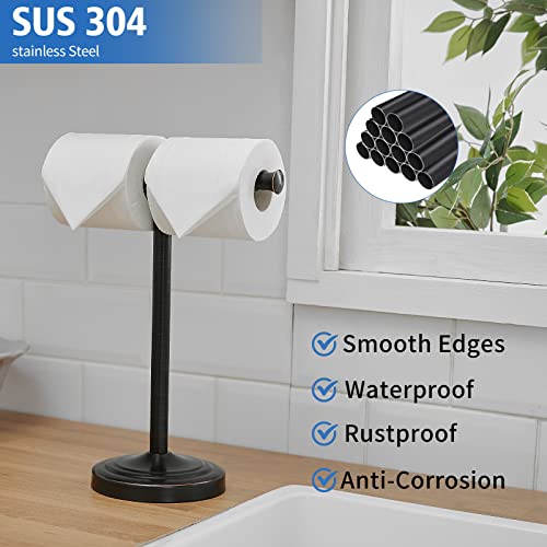 RUMOSE Oil Rubbed Bronze Freestanding Hand Towel Holder Stand Bathroom & Kitchen