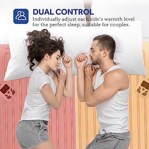 Sealy King Size Heated Mattress Pad with Dual Control & 10 Settings