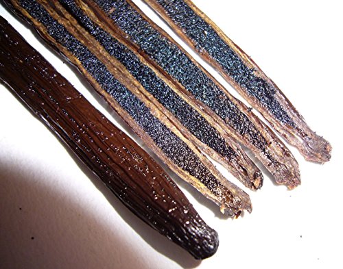5 Organic Madagascar Vanilla Beans. Whole Grade A Vanilla Pods for Vanilla Extract and Baking