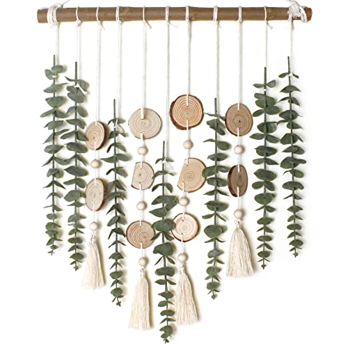 Artificial Eucalyptus Wall Decor – Faux Greenery Plants for Rustic Boho Bedroom Kitchen Bathroom