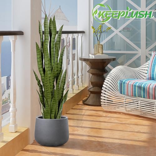 4ft Artificial Snake Plant - 46in Faux Sansevieria Indoor Outdoor Decor - Green 1Pcs