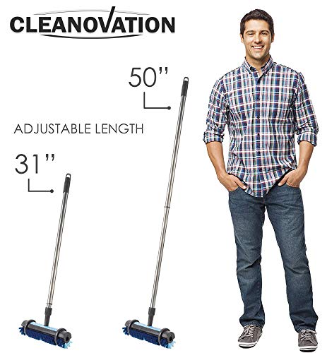 Carpet & Rug Cleaner Brush with Telescoping Handle - Stain & Dirt Removal