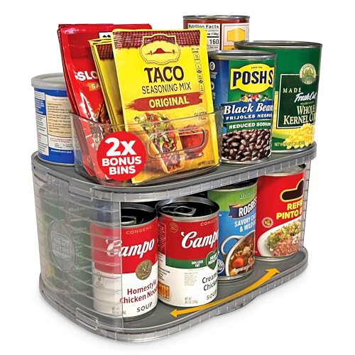 Mighty Susan 2-Tier Lazy Susan Organizer for Cabinets - Steel Reinforced