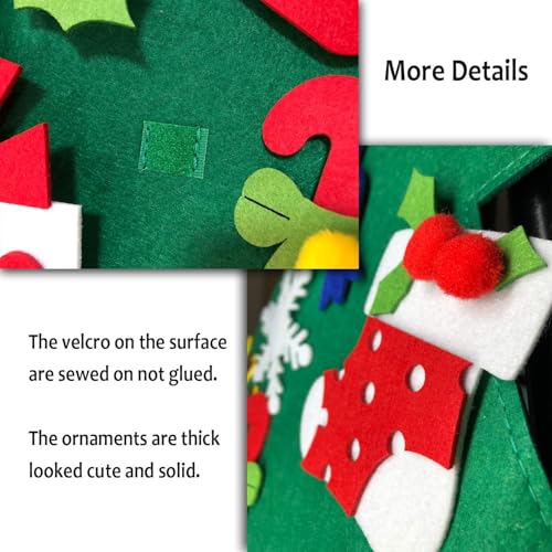 Fayoo DIY Felt Christmas Tree for Toddlers – Wall Hanging with 30 Ornaments