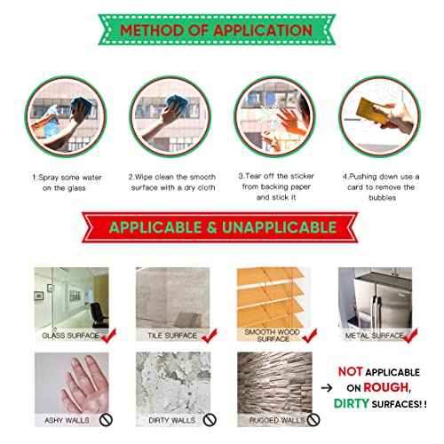 238 PCS Christmas Snowflake Window Clings Decorations, Xmas Window Stickers Decal 8 Sheets