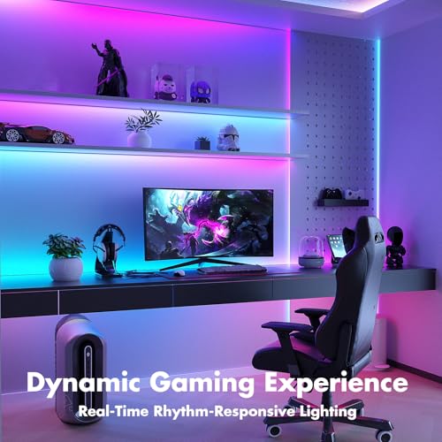 ATHONO 100FT RGB IC LED Strip Lights for Bedroom & Home Decor, App & Music Control