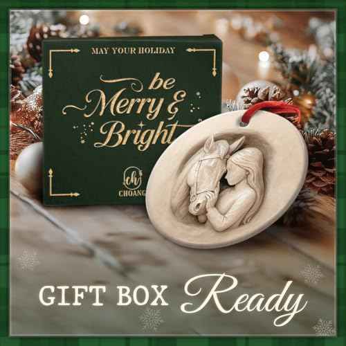 Horse Lover Ornament - Rustic Equestrian Christmas Decoration for Riders, Horse Girls, and Women, Farmhouse Holiday Keepsake Gift