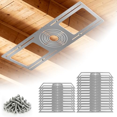24-Pack New Construction Mounting Plate for 2-6 Inch Recessed LED Lights - Compatible with Ceiling Joists and Beams - Galvanized Steel for Durable, Rust-Resistant Installations (Variation: 24)