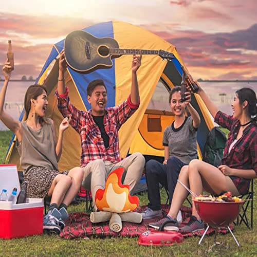 Funny Campfire Plush, Simulation Bonfire Plush Toy, Fake Fire Soft Stuffed Cartoon Doll Firewood Toys, for Outdoor Camping Toys, Home Pillow Cushion Decoration Pleasantly Surprised Gifts-10.6*11.8 IN