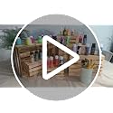 Small Wooden Crates Set of 6 Nesting Storage Bins Rustic Display Boxes