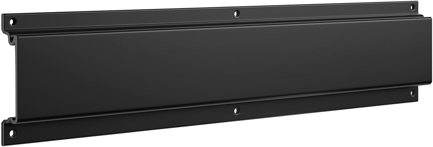 UUP Wall-Mount Garage Rail - Supports Up to 250lbs | 16-Inch Mounting Holes, Black Finish