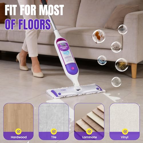 60 Pcs Swiffer PowerMop Refill Pads - Multi-Surface Disposable Cleaning Pads