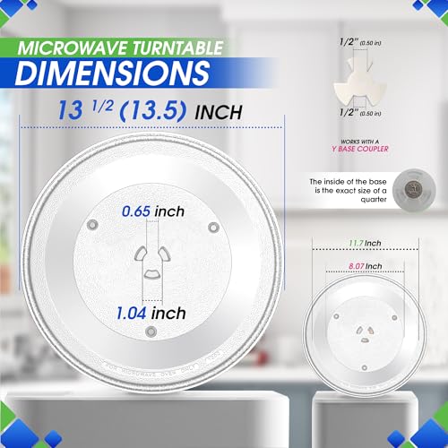 13.5 Inch Microwave Turntable Plate Replacement Fits GE WB39X10032