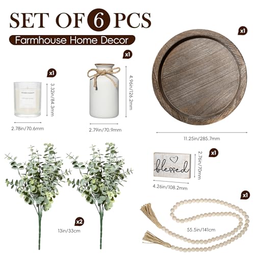 Rustic Modern Farmhouse Decor Set of 6 for Your Living Room