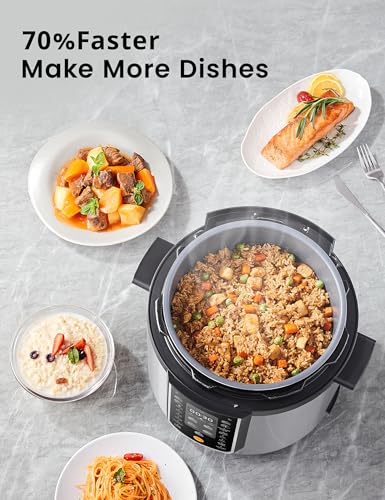 COMFEE' 6 Quart Stainless Steel Electric Pressure Cooker with 13 Functions