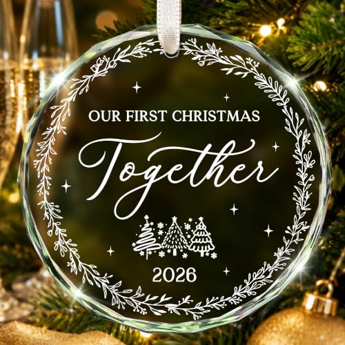 HEXMOZ Our First Christmas Together Ornament 2026 - Together Glass