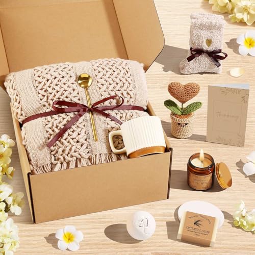 Get Well Soon Gift Basket with Coffee for Women Self Care Spa Care Package