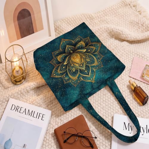 YRZGBNM Multicolor Bird Gifts Canvas Tote Bag with Zipper Inner Pocket - 16x13in Reusable Shopping