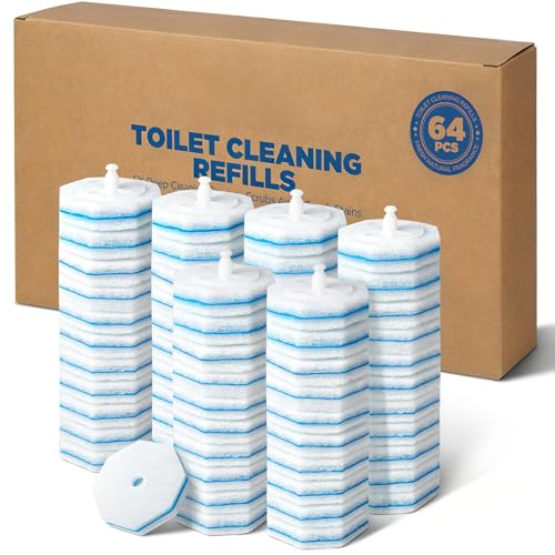64 Count Toilet Bowl Cleaner Refills for Clorox Wand - 5X Power, Disposable Scrubber with Fresh Fragrance - Variation of THIS listing