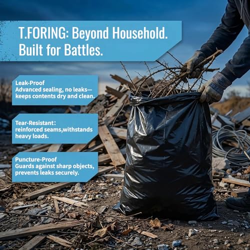 Heavy Duty Trash Bags 40-45 Gallon, 1.6 Mil Thick, 100 Count - Variation of 120 Count