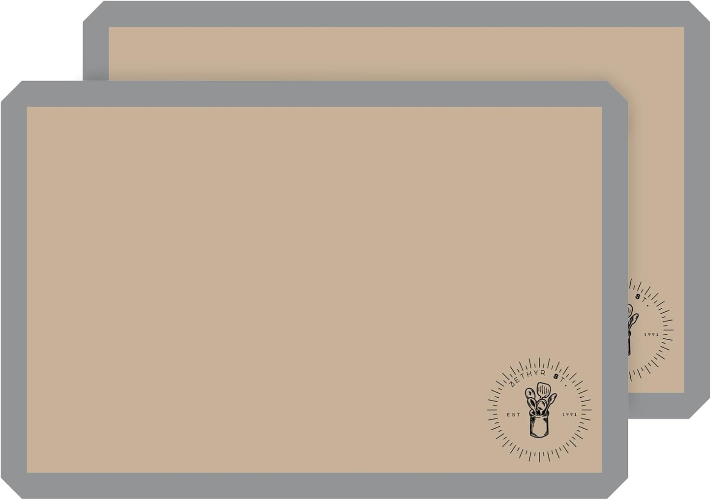 Silicone Baking Mats - Non-Stick Baking Sheet Liners, Oven Safe, Full Size 16 x 24 Inch (Pack of 2)