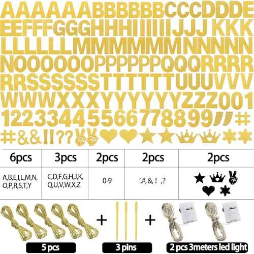 167Pcs DIY Glitter Customizable Banner Kit Custom Banner Happy Birthday Personalized Letter Banners Decor for Christmas Baby Shower Birthday Party Decorations Supplies(Glitter Gold£©