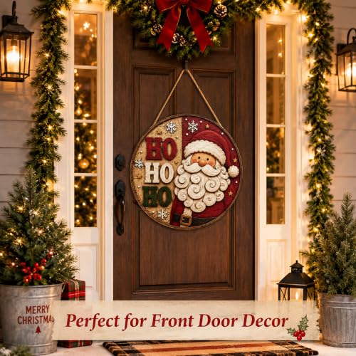 Christmas Decorations - Santa Claus HO Welcome Sign for Front Door